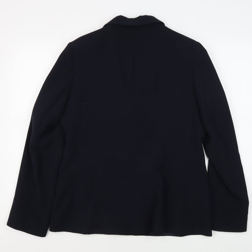 Laura Ashley Women's Black Blazer UK 14 Single Breasted