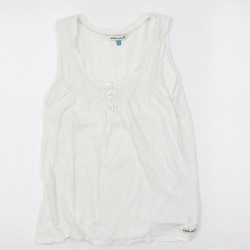 White Stuff Women's White Cotton Tank Top Size 8