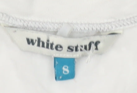 White Stuff Women's White Cotton Tank Top Size 8