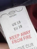 New Look Women's Blue Quilted Hooded Jacket Size 10