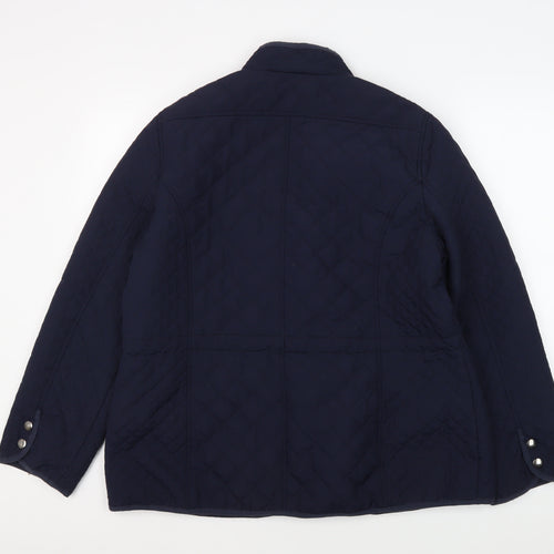 Marks and Spencer Women's Blue Quilted Jacket, Size 16