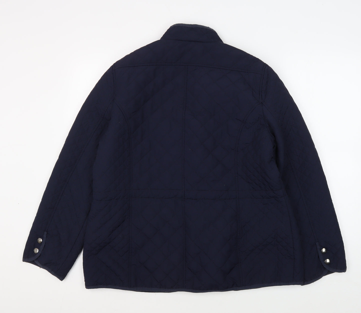 Marks and Spencer Women's Blue Quilted Jacket, Size 16