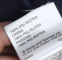 Marks and Spencer Women's Blue Quilted Jacket, Size 16