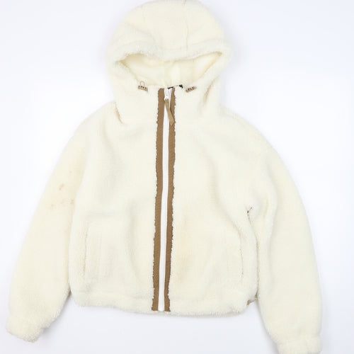Gap Women’s Ivory Fleece Hooded Jacket XS