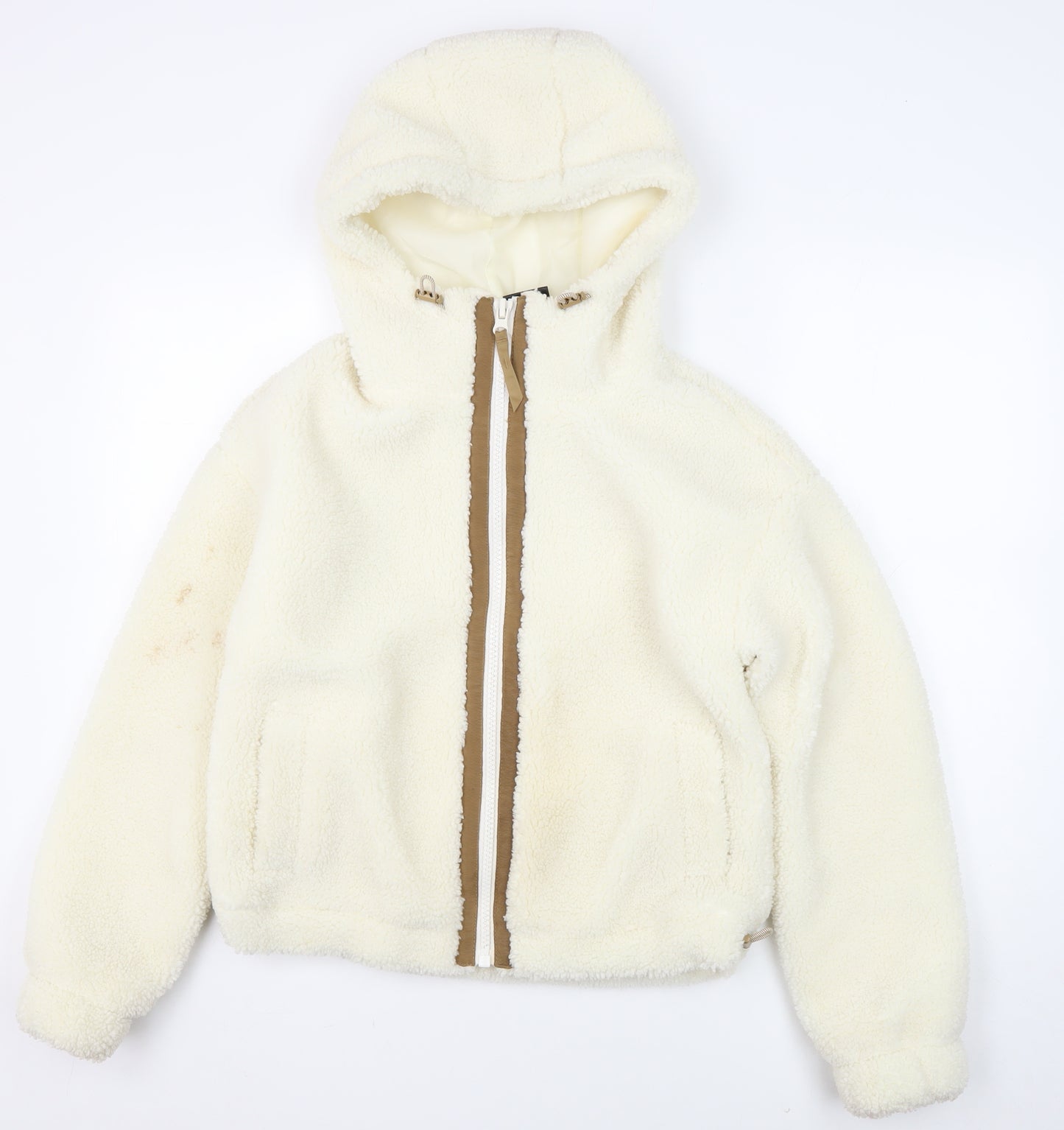 Gap Women’s Ivory Fleece Hooded Jacket XS