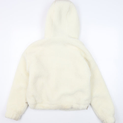 Gap Women’s Ivory Fleece Hooded Jacket XS