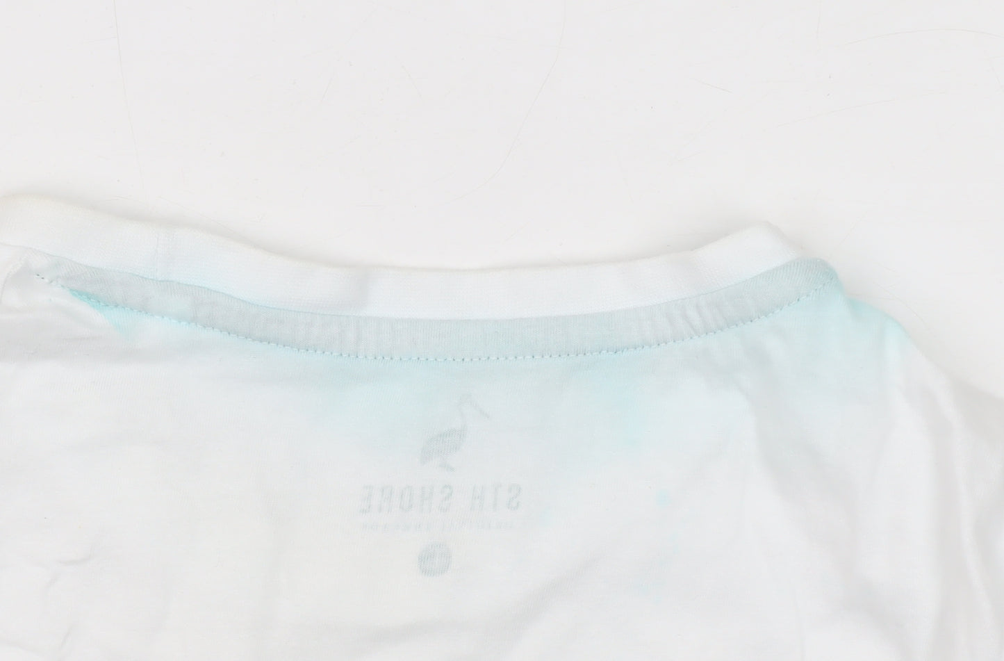 STH Shore Men's White Graphic Retro T-Shirt, L, Cotton