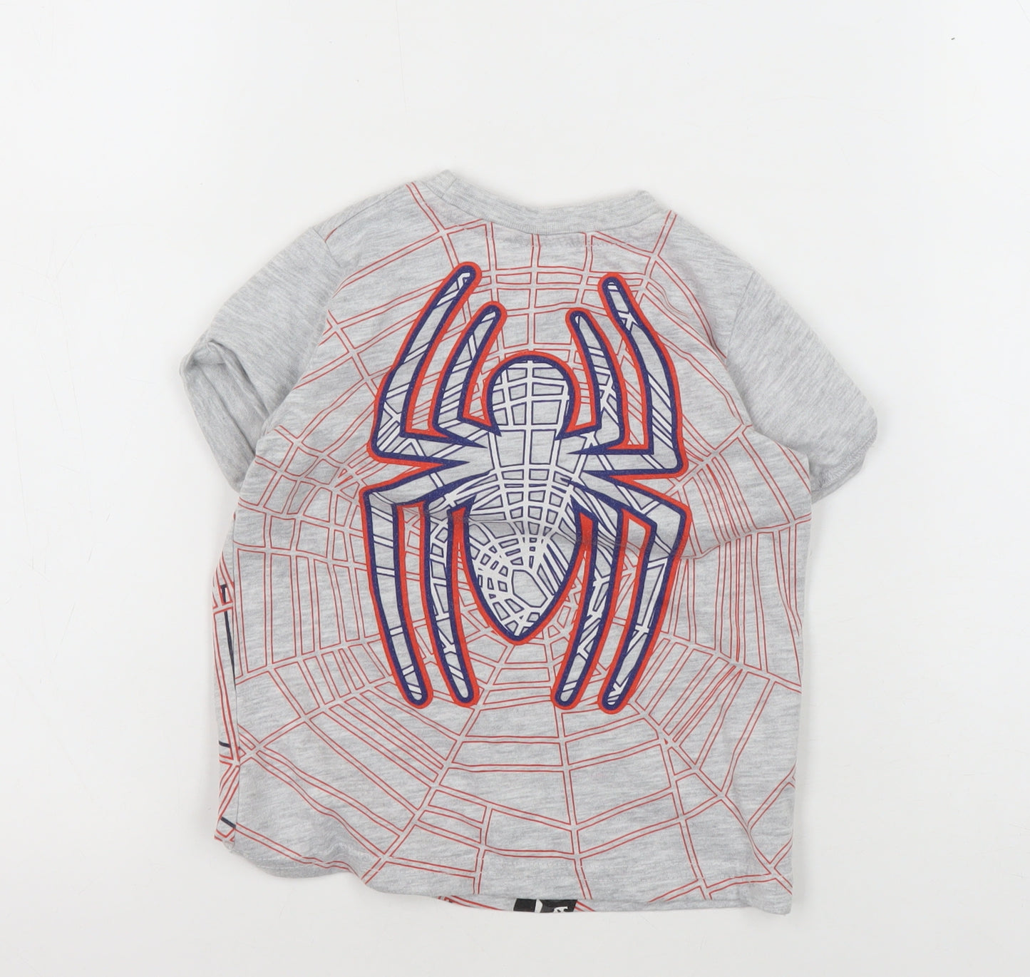 Marvel Spider-Man Boys Grey T-Shirt 2-3 Years Graphic Print
