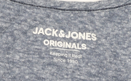 Jack & Jones Men's Blue Tank Top L Regular Fit