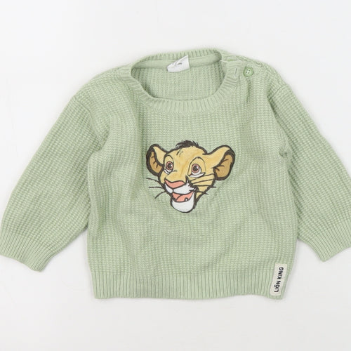 Disney at Primark Unisex Baby Lion King Green Jumper 3-6M