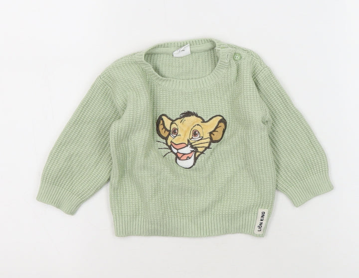 Disney at Primark Unisex Baby Lion King Green Jumper 3-6M