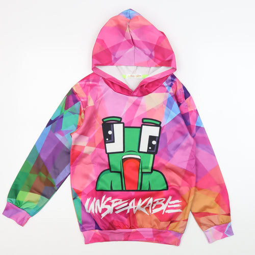 Zhixuan Tong Girls Multicoloured Graphic Pullover Hoodie - 11-12 Years