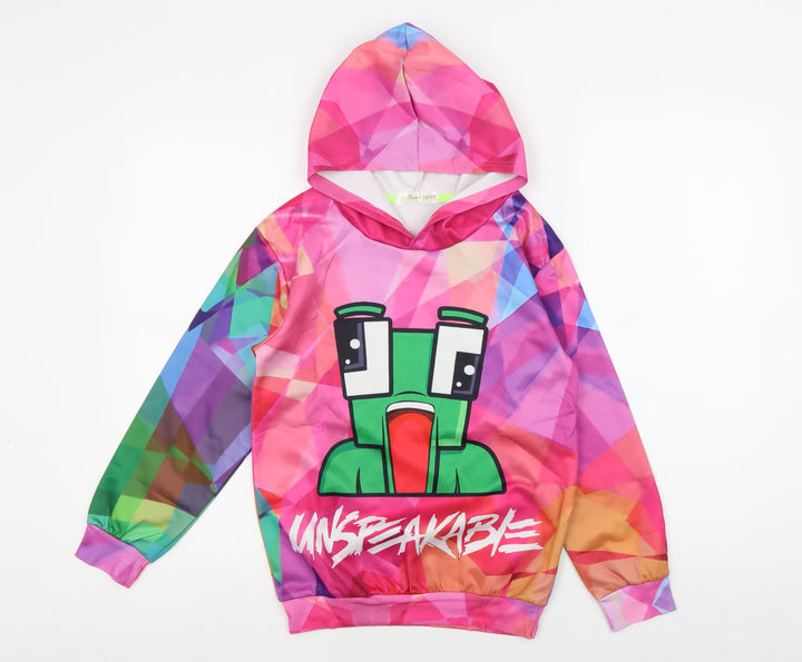 Zhixuan Tong Girls Multicoloured Graphic Pullover Hoodie - 11-12 Years