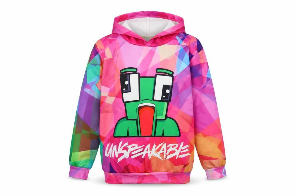 Zhixuan Tong Girls Multicoloured Graphic Pullover Hoodie - 11-12 Years