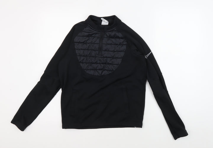 Nike Unisex Kids Black Track Jacket L, Thermal Fleece
