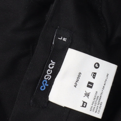 Gear Unisex Black Cargo Trousers L Button Pockets