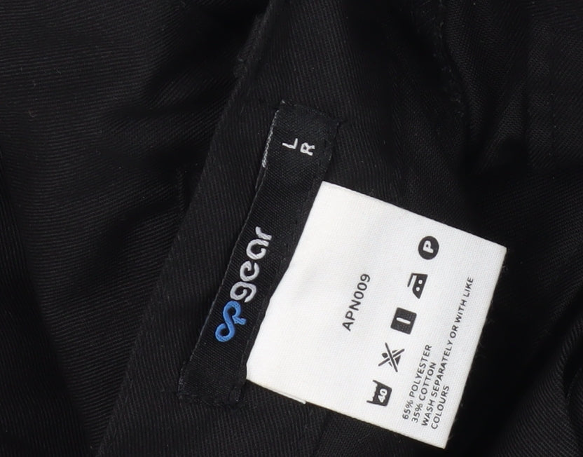 Gear Unisex Black Cargo Trousers L Button Pockets