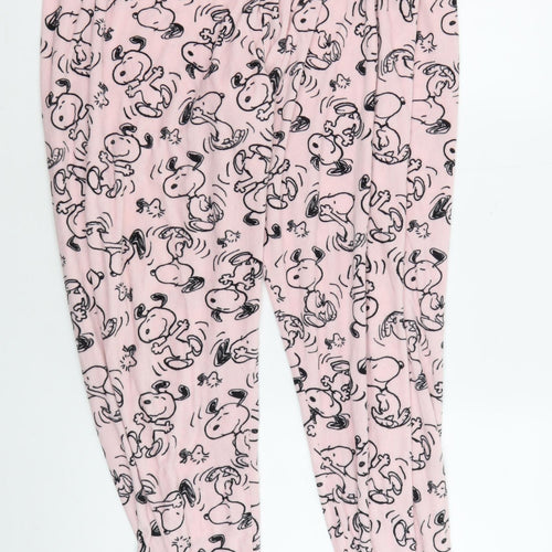 Primark Womens Pink Snoopy Pyjama Pants Size L