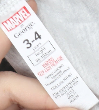 Marvel Boys' Grey T-Shirt 3-4 Years Spider-Man Hulk