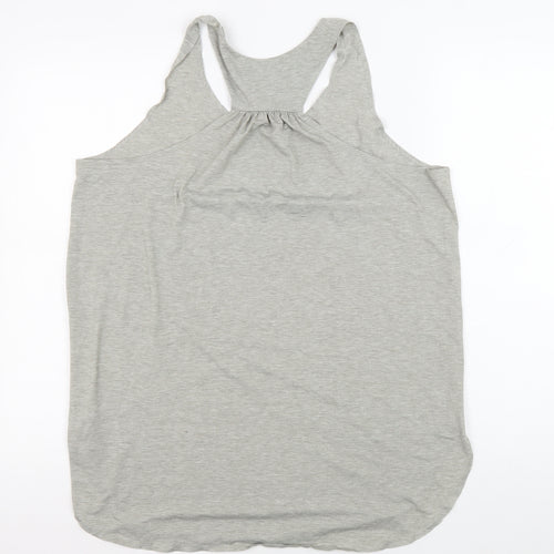 Uniqlo Women's Grey Racerback Tank Top L Regular Fit