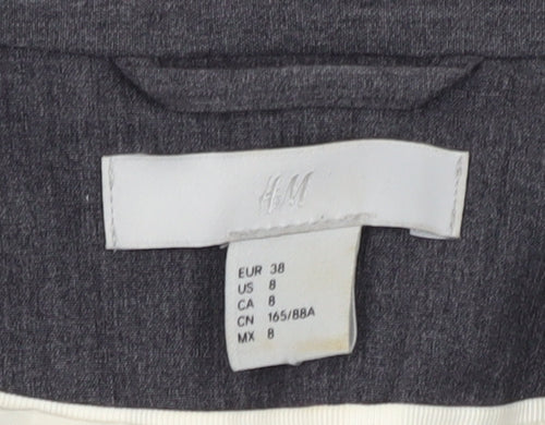 H&M Women's Grey Blazer, Size 10, Regular Fit
