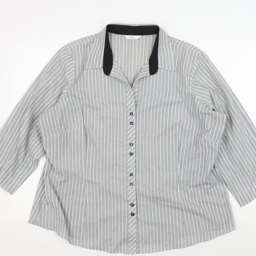 Marks and Spencer Women's Grey Button-Up Size 22