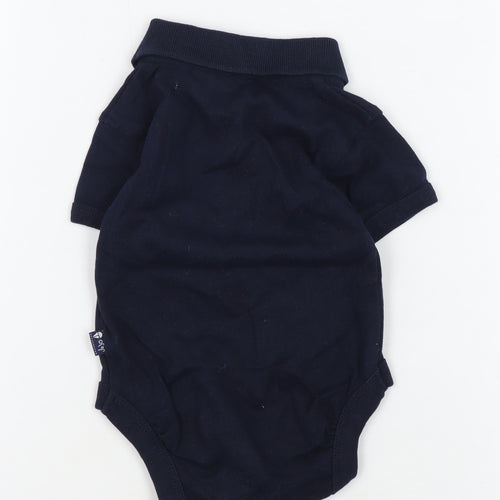 JoJo Maman Bébé Unisex Navy Babygrow 3-6M - Short Sleeve