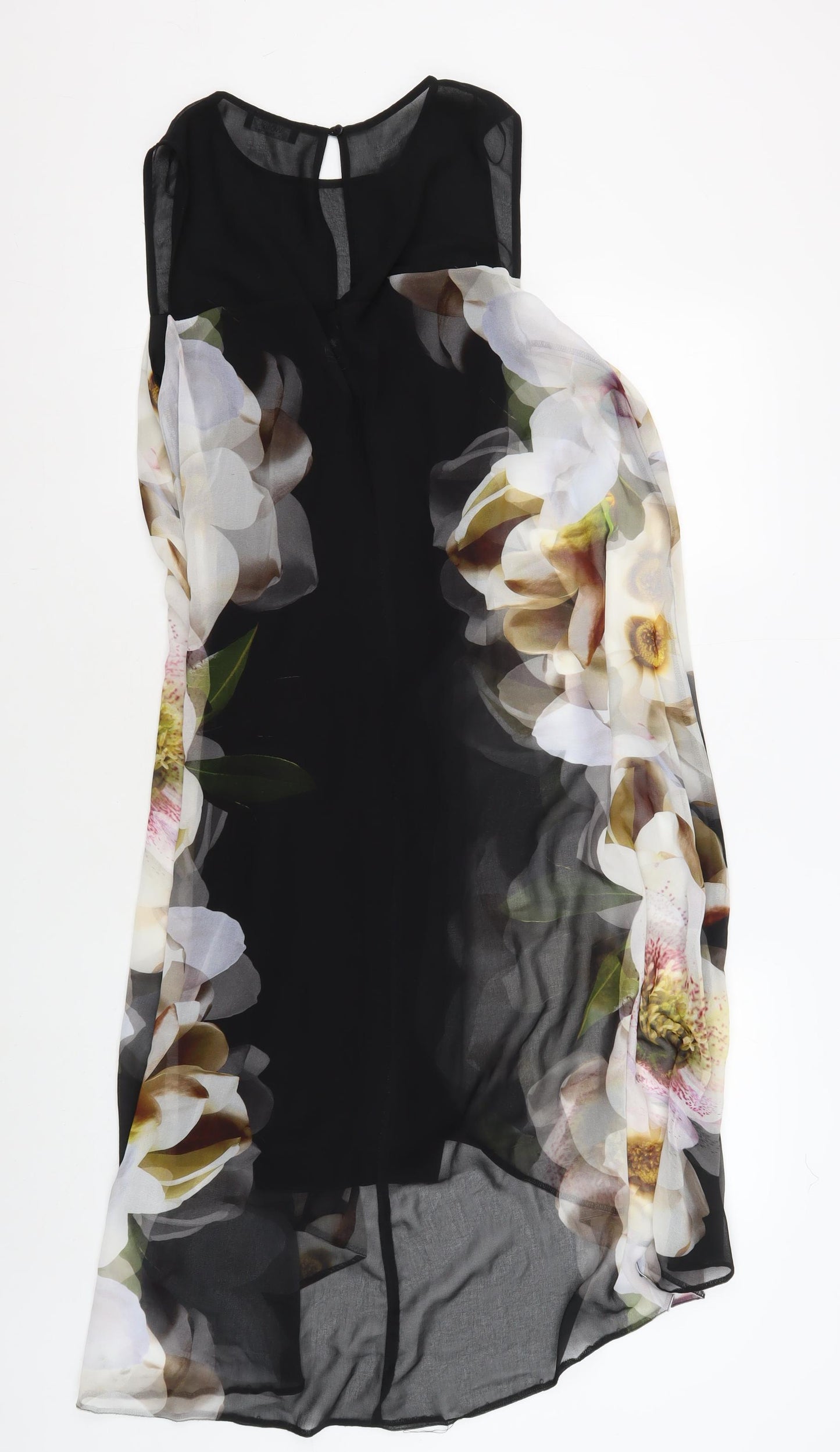 Wallis Women's Black Floral Knee Length Shift Dress