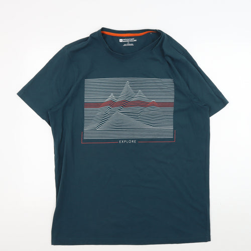 Mountain Warehouse Men's Blue Graphic T-Shirt L