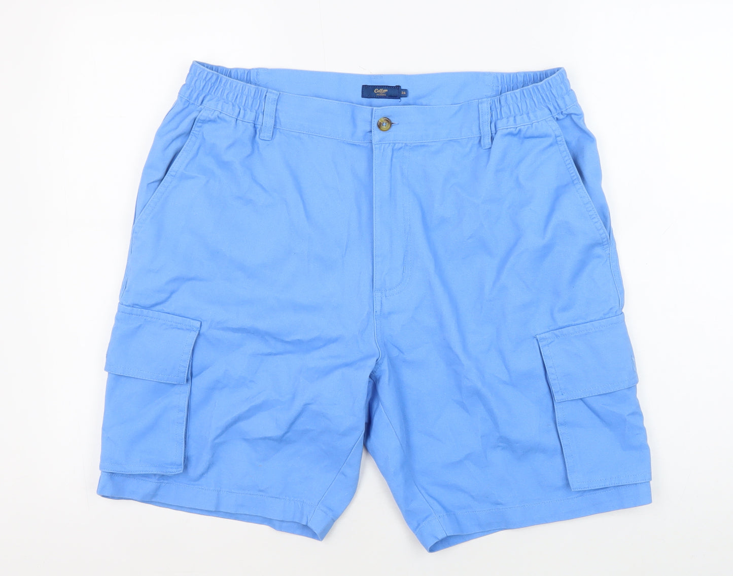 Cotton Traders Blue Men's Cargo Shorts 36