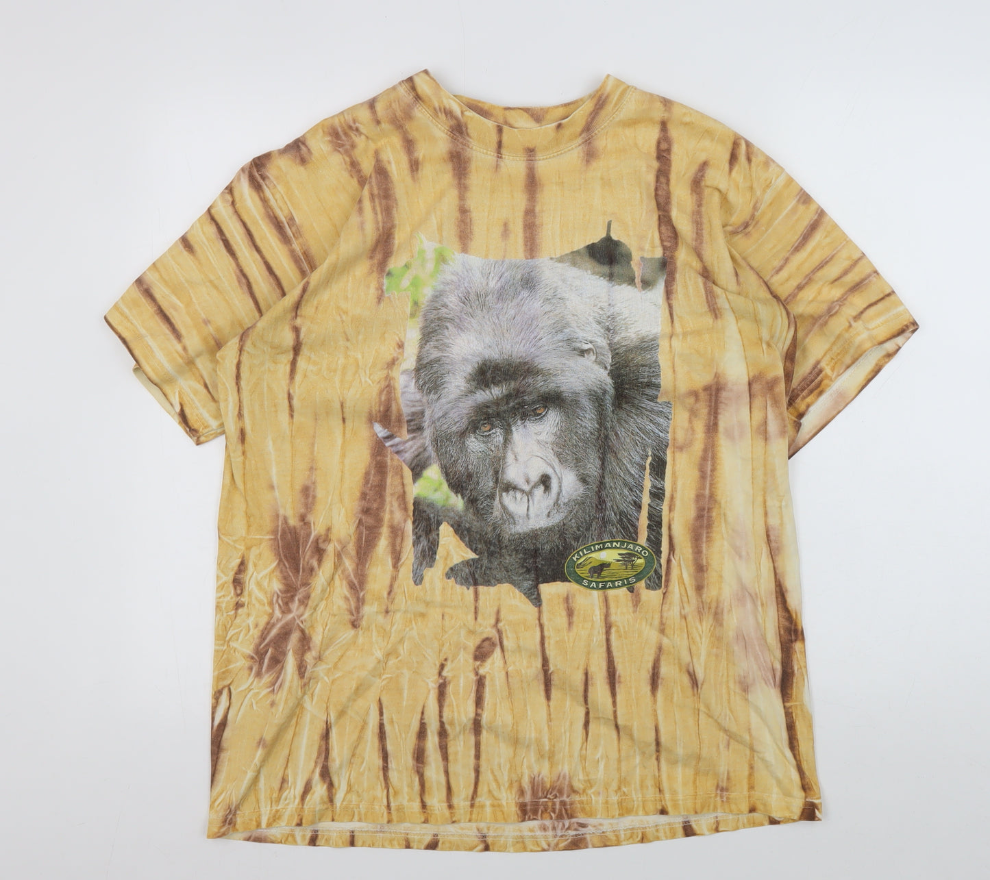 Disney Animal Kingdom T-Shirt Brown L Graphic Cotton