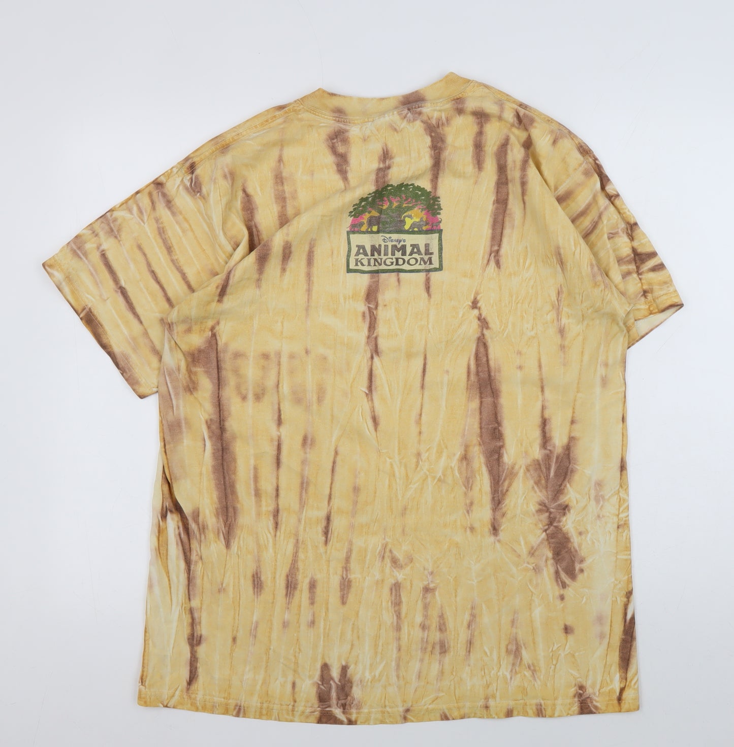 Disney Animal Kingdom T-Shirt Brown L Graphic Cotton