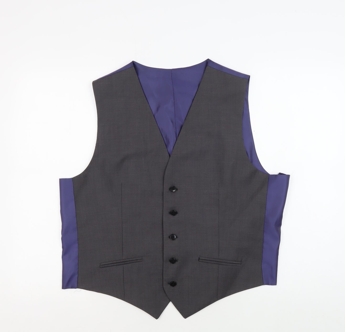 Marks and Spencer Men's Grey Waistcoat 38R Wool Blend