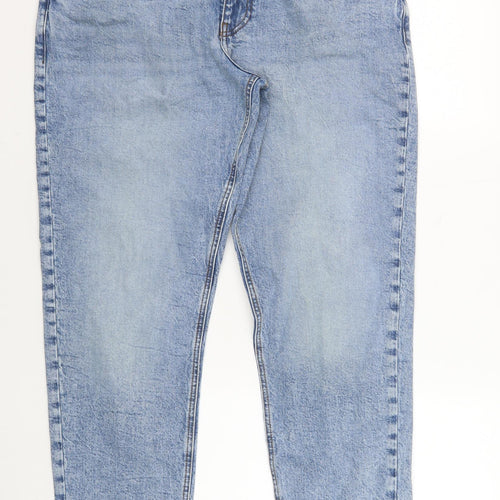ASOS Women's Tapered Blue Jeans, L, Regular Fit, Denim