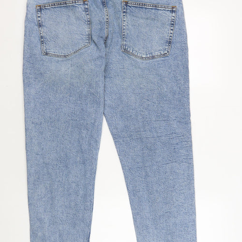 ASOS Women's Tapered Blue Jeans, L, Regular Fit, Denim