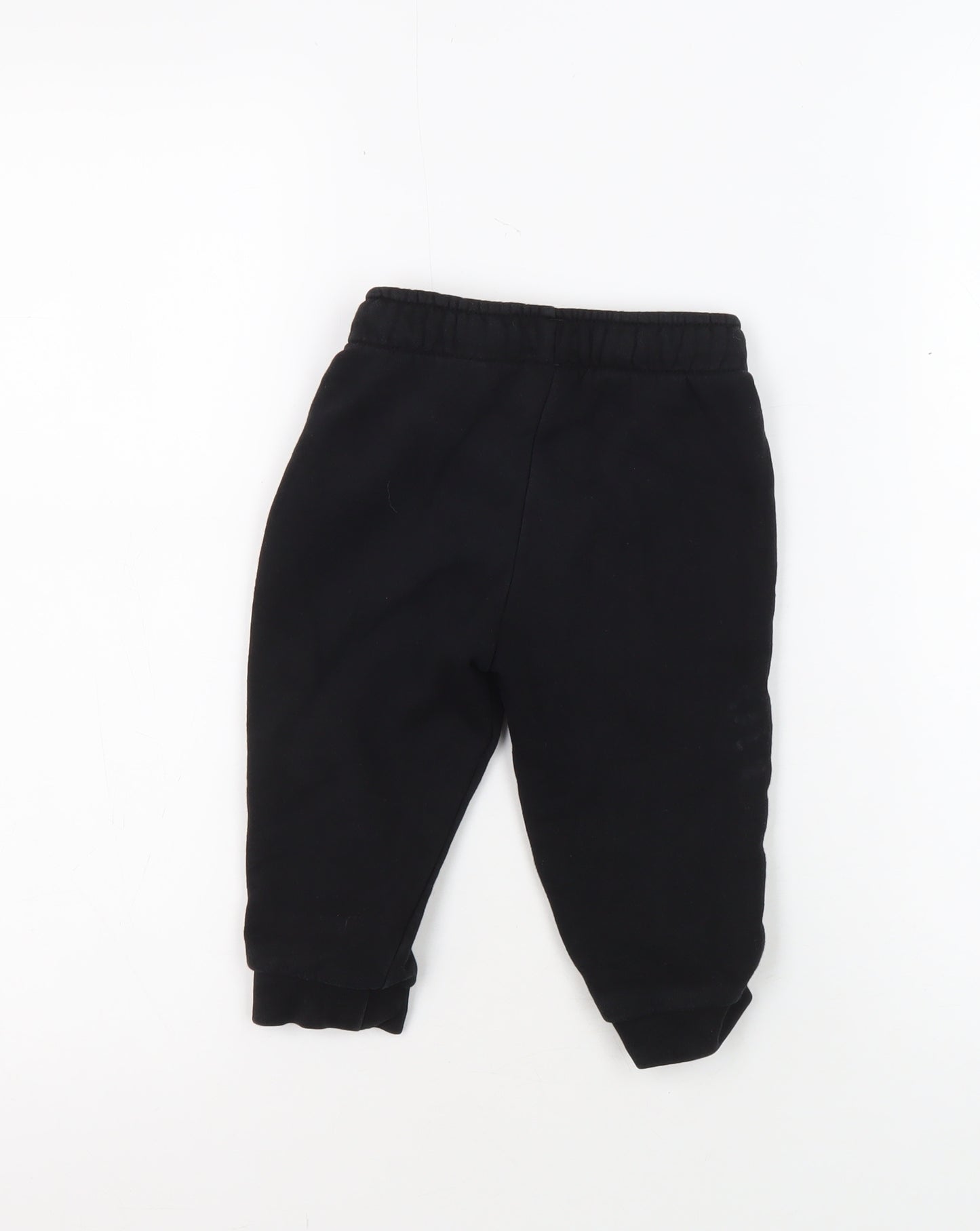 Puma Boys Black Jogger Trousers S - Activewear Cotton Blend