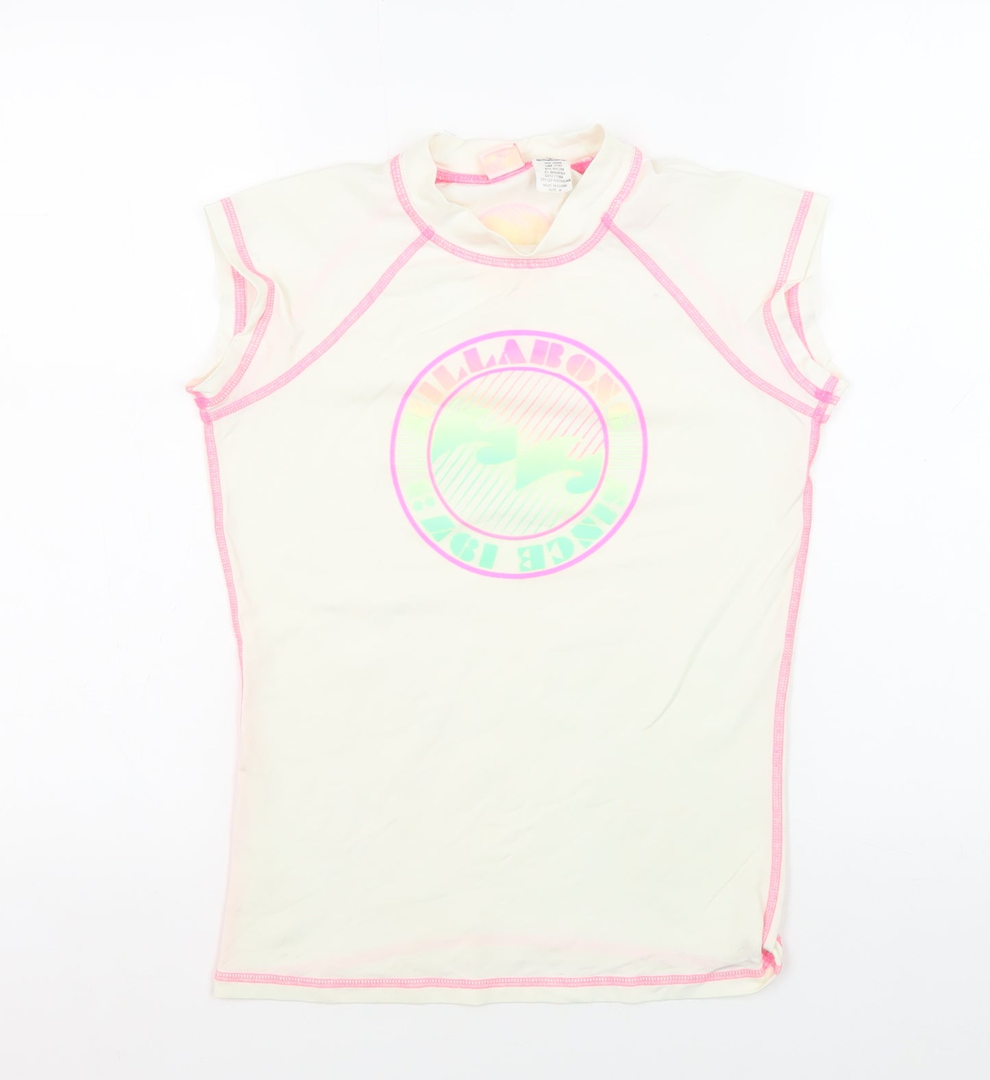 Billabong Women's White Surf Top M Slim Pullover