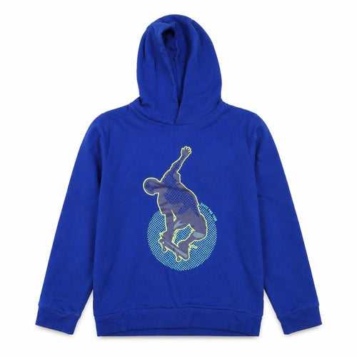 BlueZoo Boys' Blue Skateboarding Hoodie, 13-14 Years