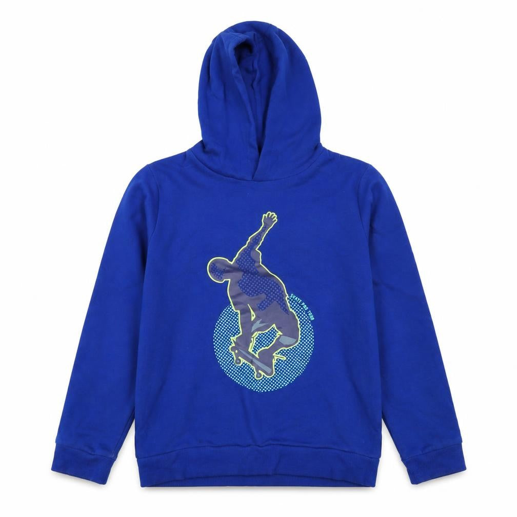 BlueZoo Boys' Blue Skateboarding Hoodie, 13-14 Years