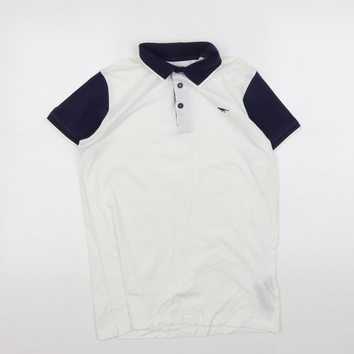 Blue Zoo Boys White and Black Polo Shirt 12-13 Years