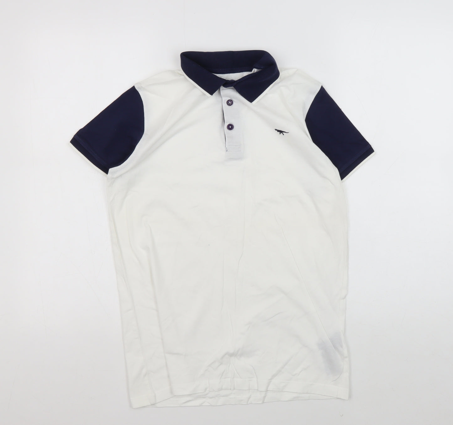 Blue Zoo Boys White and Black Polo Shirt 12-13 Years