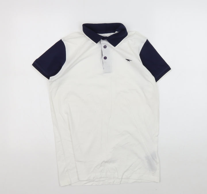 Blue Zoo Boys White and Black Polo Shirt 12-13 Years