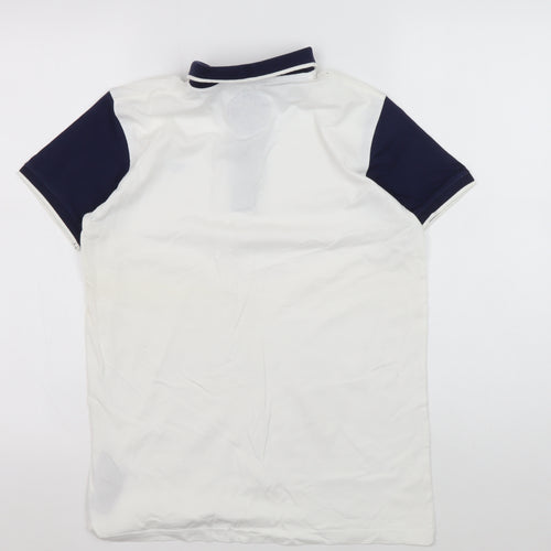 Blue Zoo Boys White and Black Polo Shirt 12-13 Years