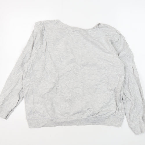 Disney Women's Grey Mickey Mouse Pullover Sweatshirt Size 16