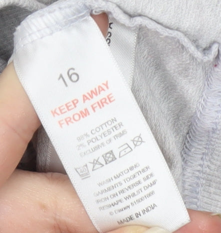 Disney Women's Grey Mickey Mouse Pullover Sweatshirt Size 16