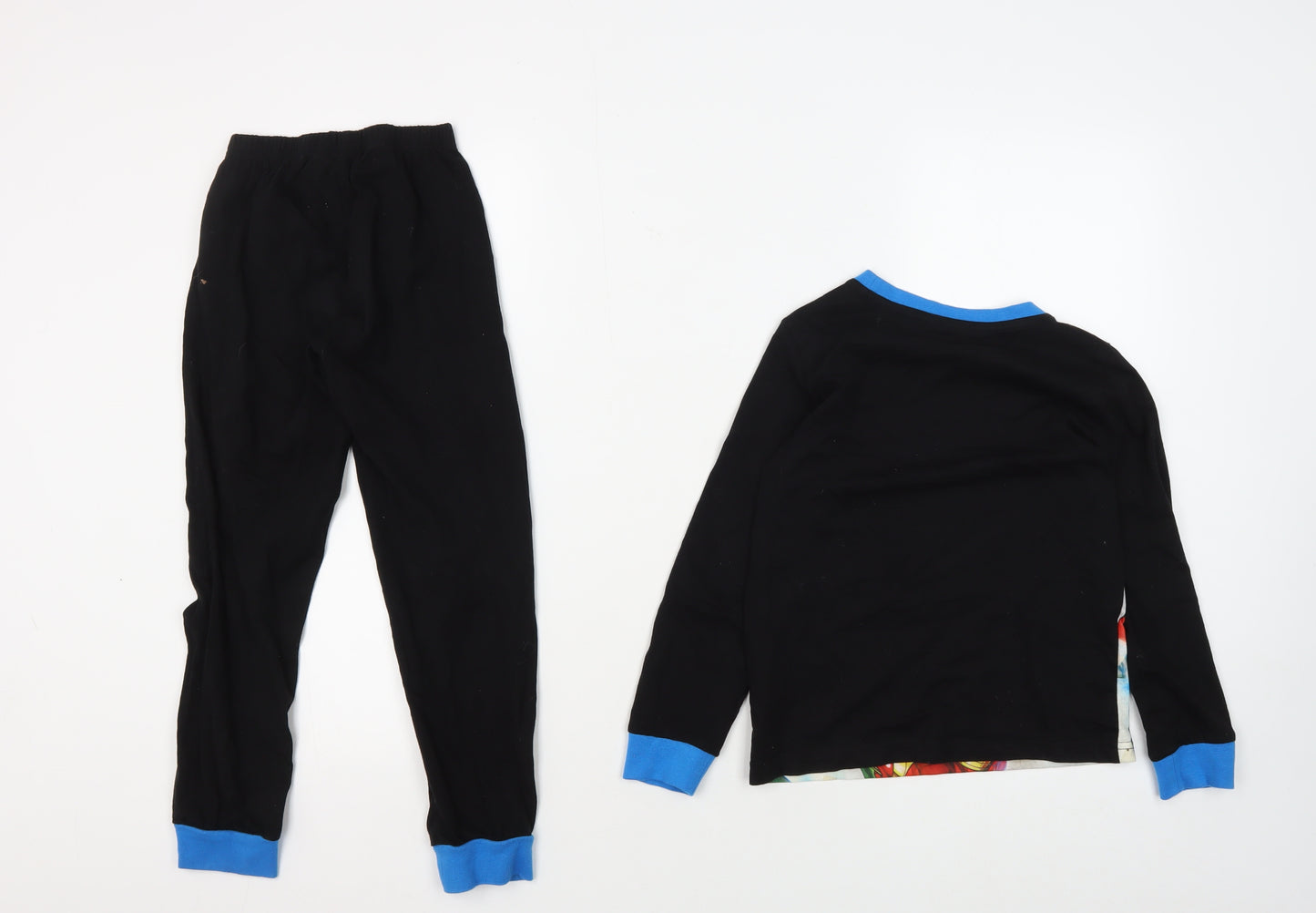 Marvel Avengers Boys 7-8 Black Blue Pyjama Set Superhero