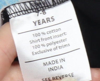 Marvel Avengers Boys 7-8 Black Blue Pyjama Set Superhero