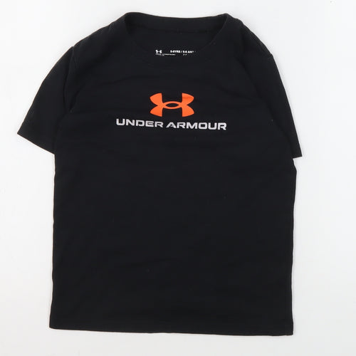 Under Armour Boys Black T-Shirt, 5-6 Years, Gym & Training