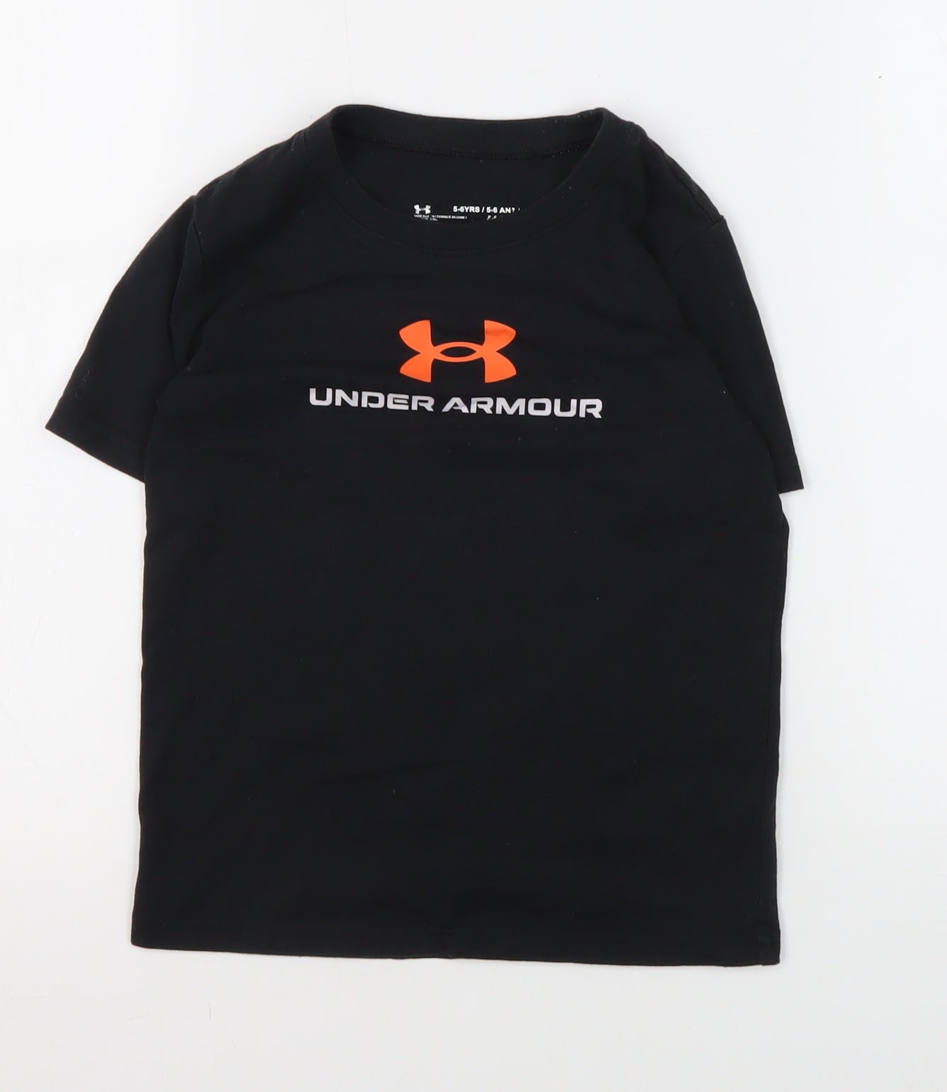 Under Armour Boys Black T-Shirt, 5-6 Years, Gym & Training