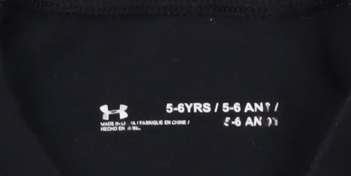 Under Armour Boys Black T-Shirt, 5-6 Years, Gym & Training